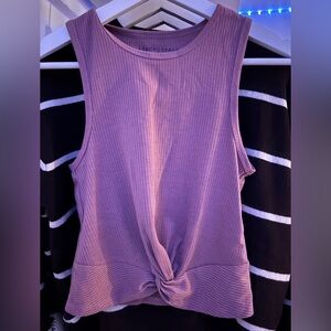 Aeropostale Women's Lavender Knotted Tank Top